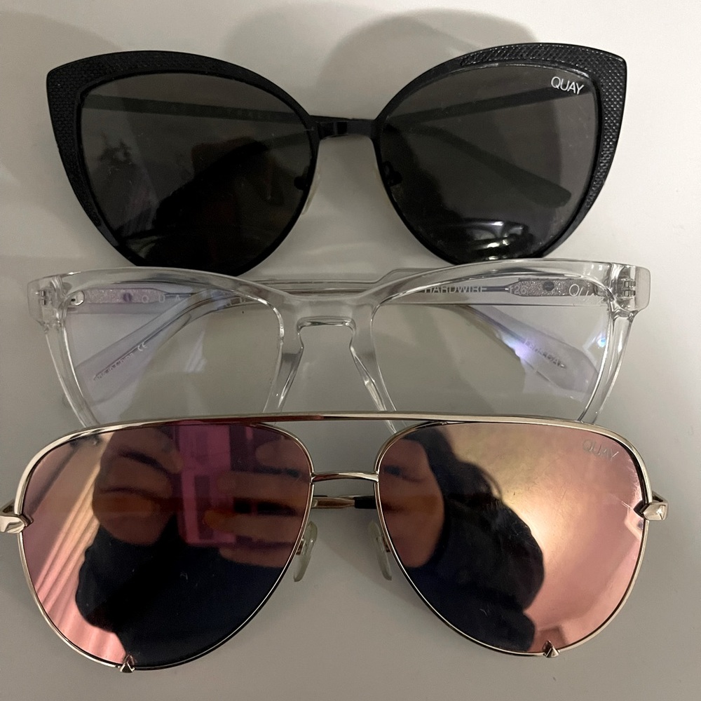 Selling all 3 Quay sunglasses for $65 (not individually)